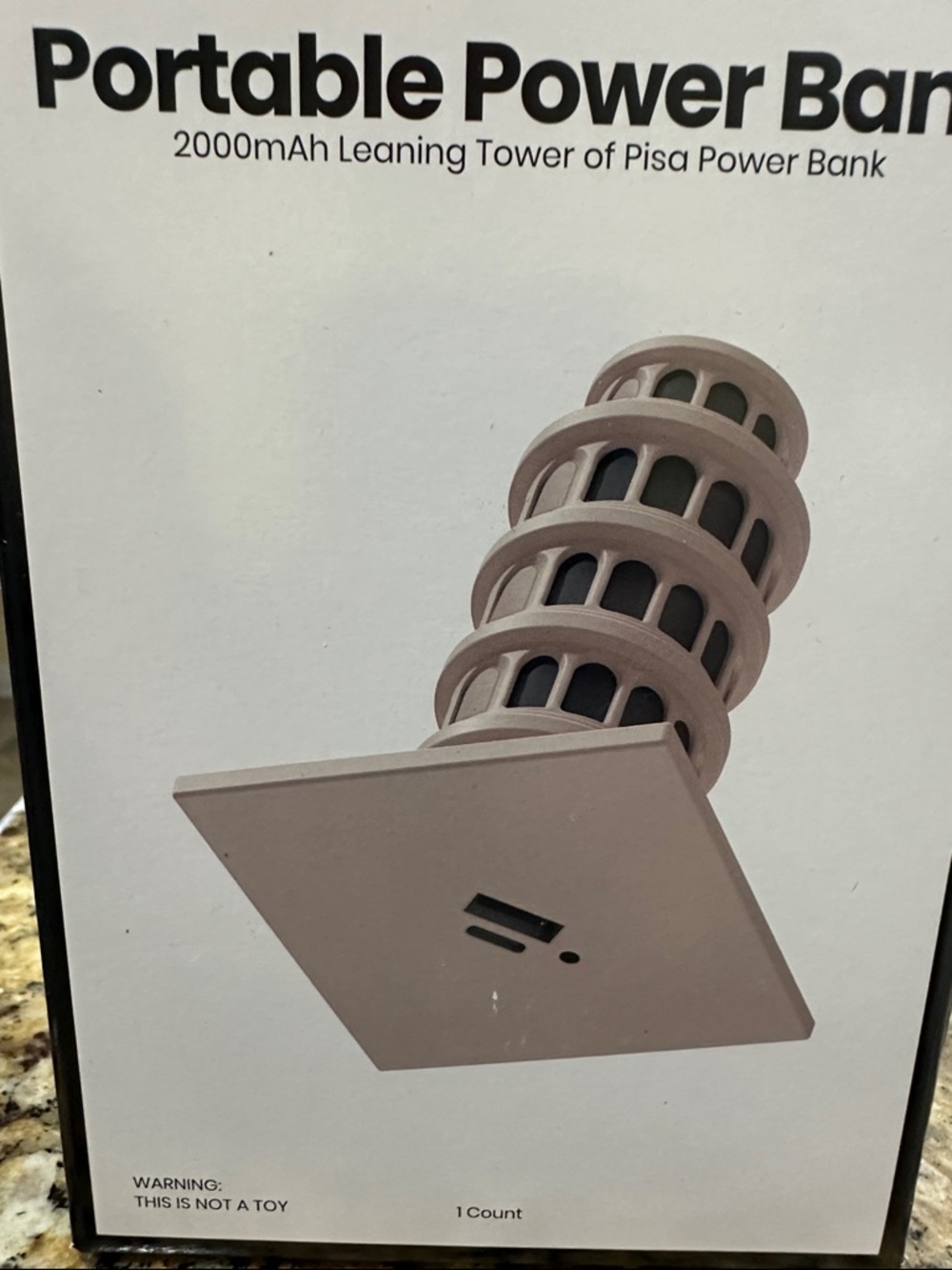 Leaning Tower of Pisa 2000mAh Portable Power Bank -